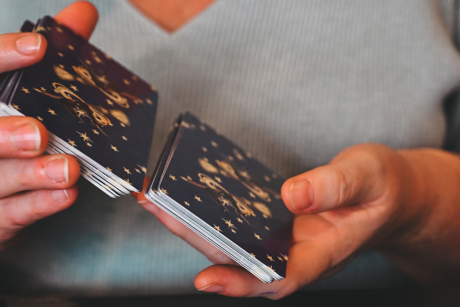 Les cartes sont mélangées pendant l’atelier